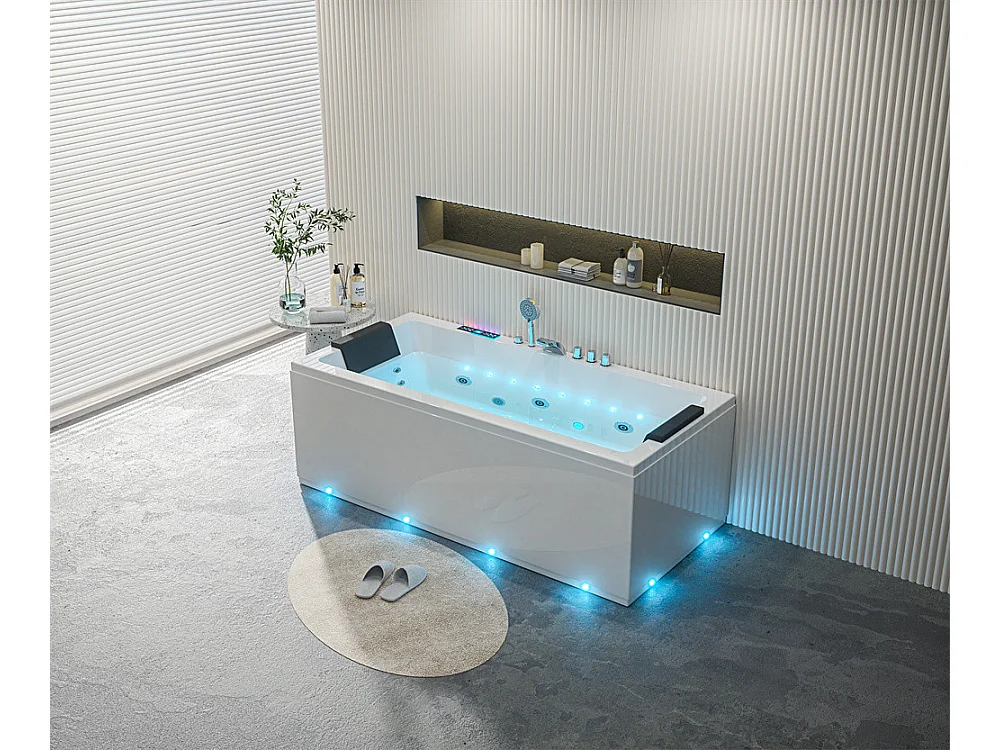 Ouest balnéo - Milos+ 28 jets Balneo 170 x 80 avec cascade 2 personnes Premium