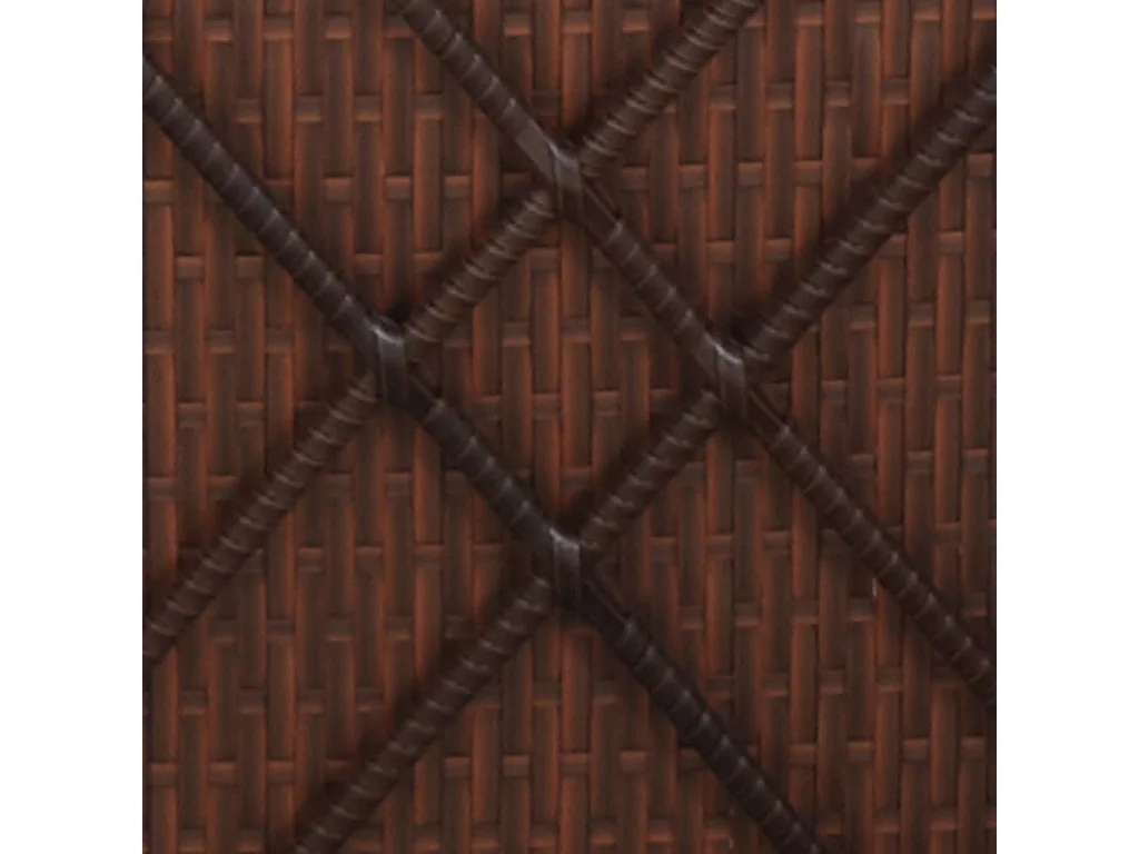 Sonnenliege mit Auflage und Teetisch Poly Rattan Braun