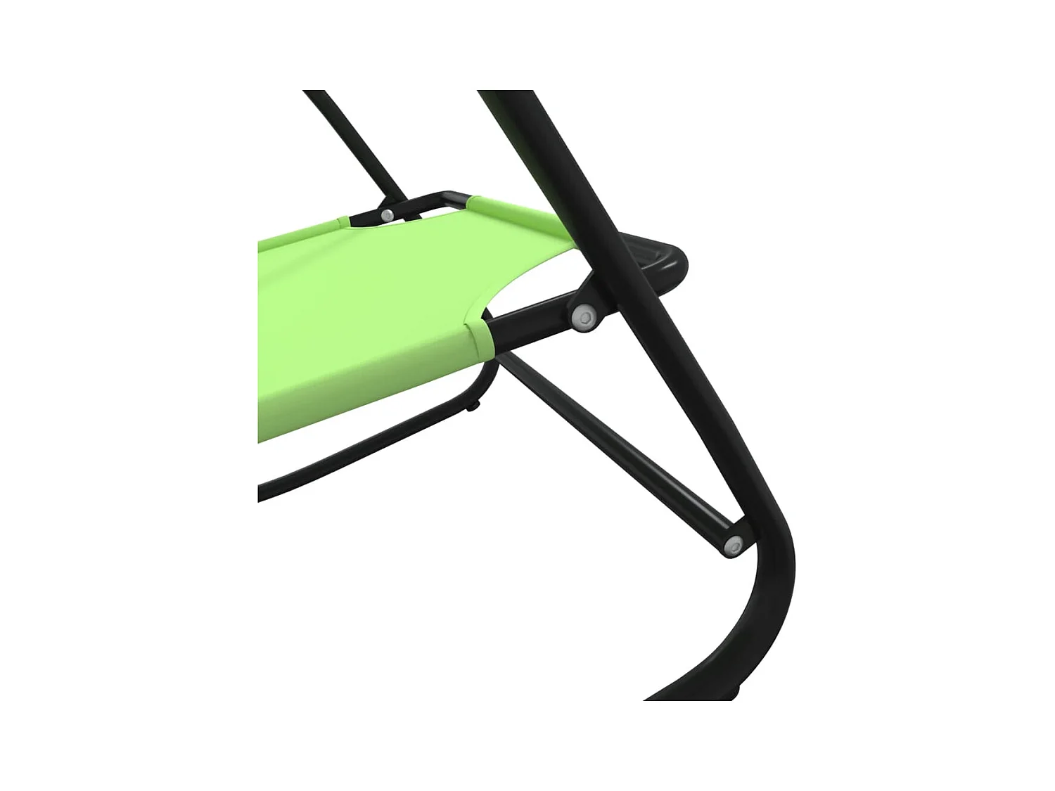 Schaukelliegen 2 Stk. Grün Stahl und Textilene