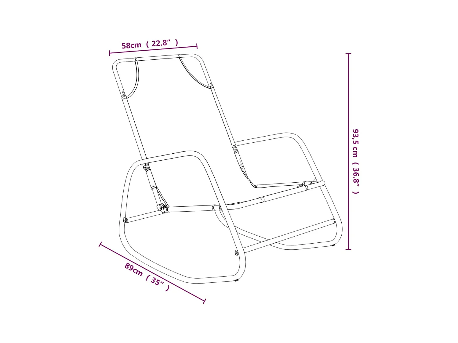 Schaukelliegen 2 Stk. Grün Stahl und Textilene