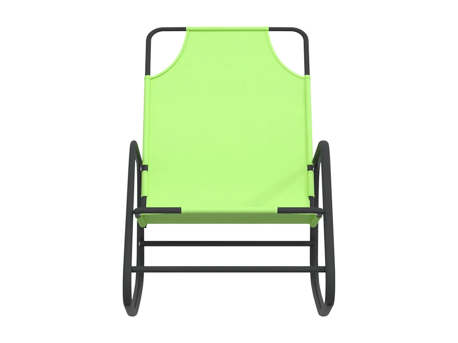 Chaises longues à bascule lot de 2 vert acier et textilène