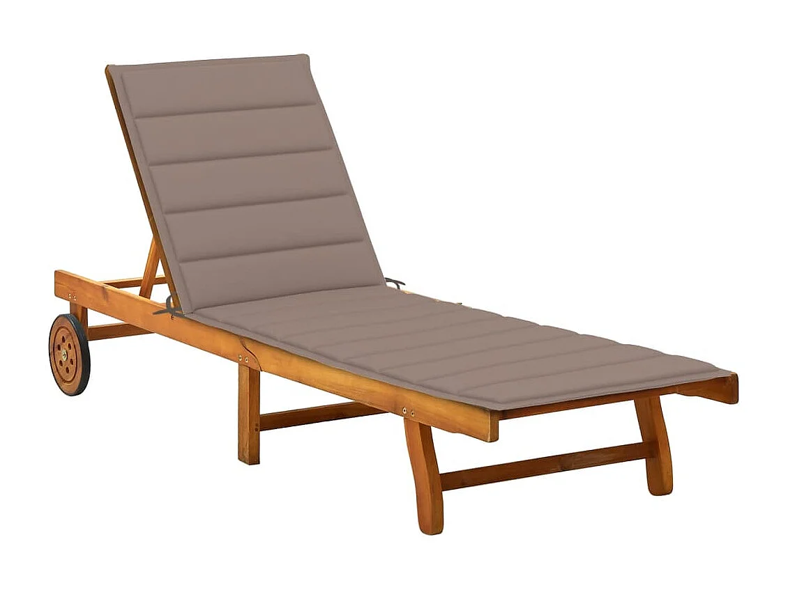 Ligbed met kussen massief acaciahout