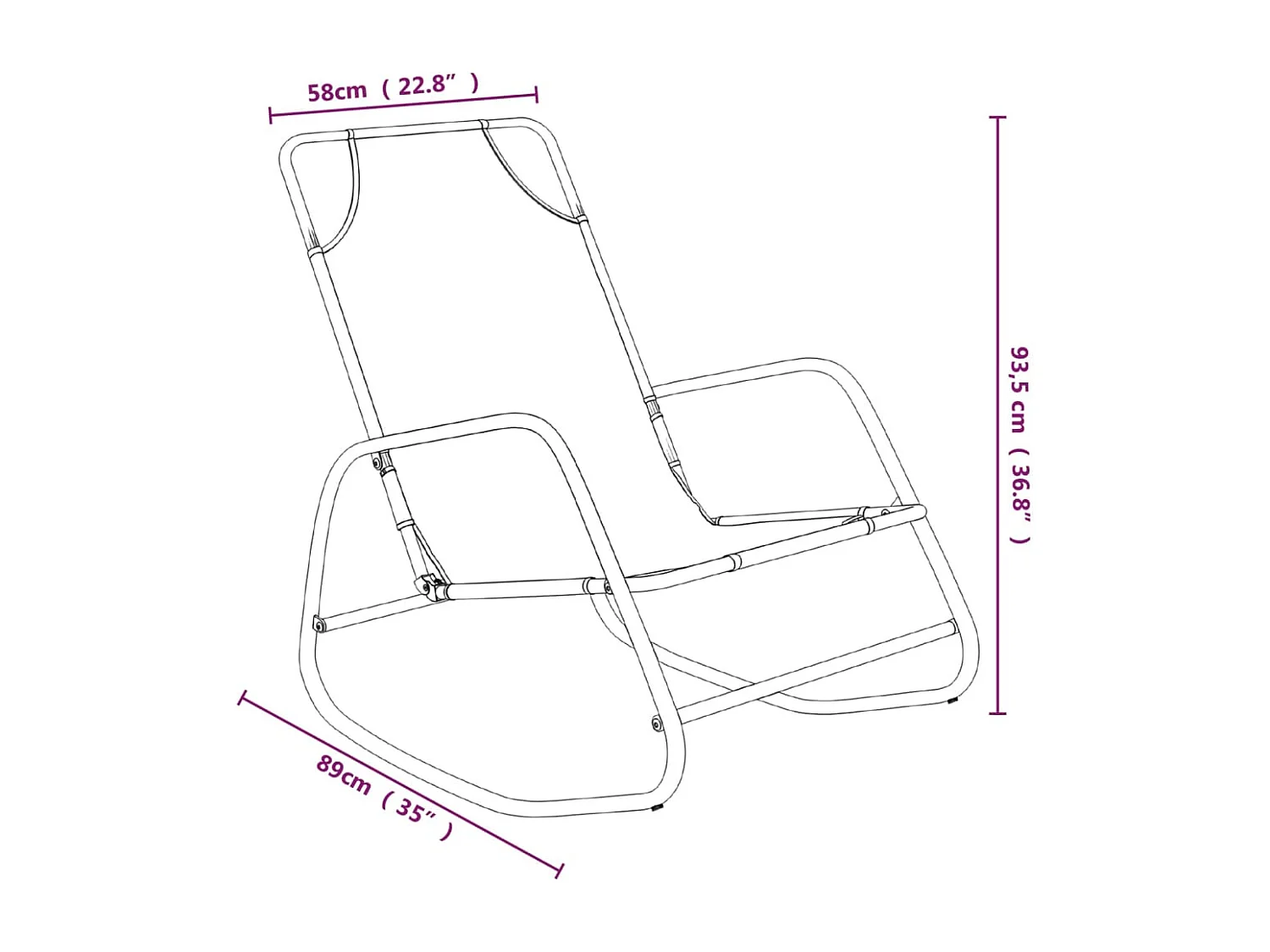 Espreguiçadeira baloiço 2 pcs aço e textilene cor creme