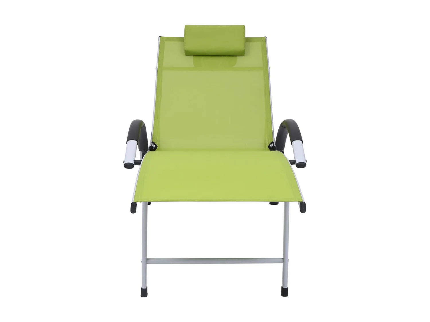 Chaise longue aluminium textilène vert