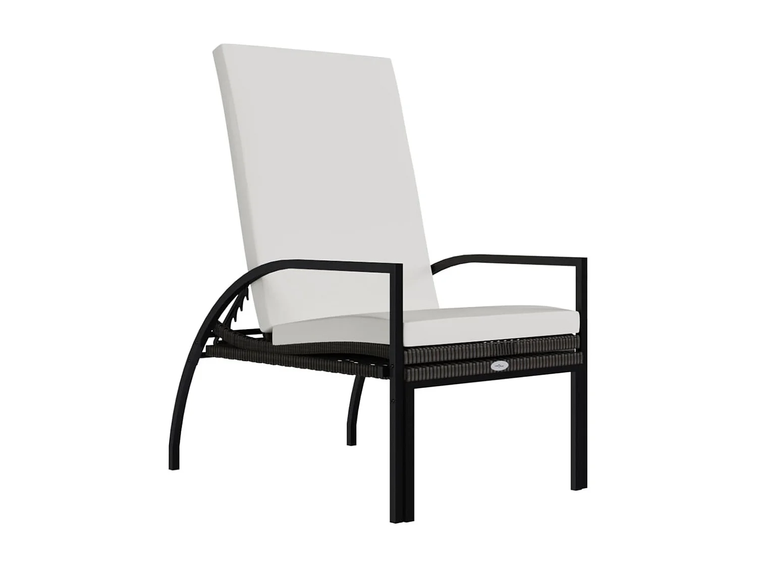 Sonnenliege mit Fußhocker PE-Rattan Braun