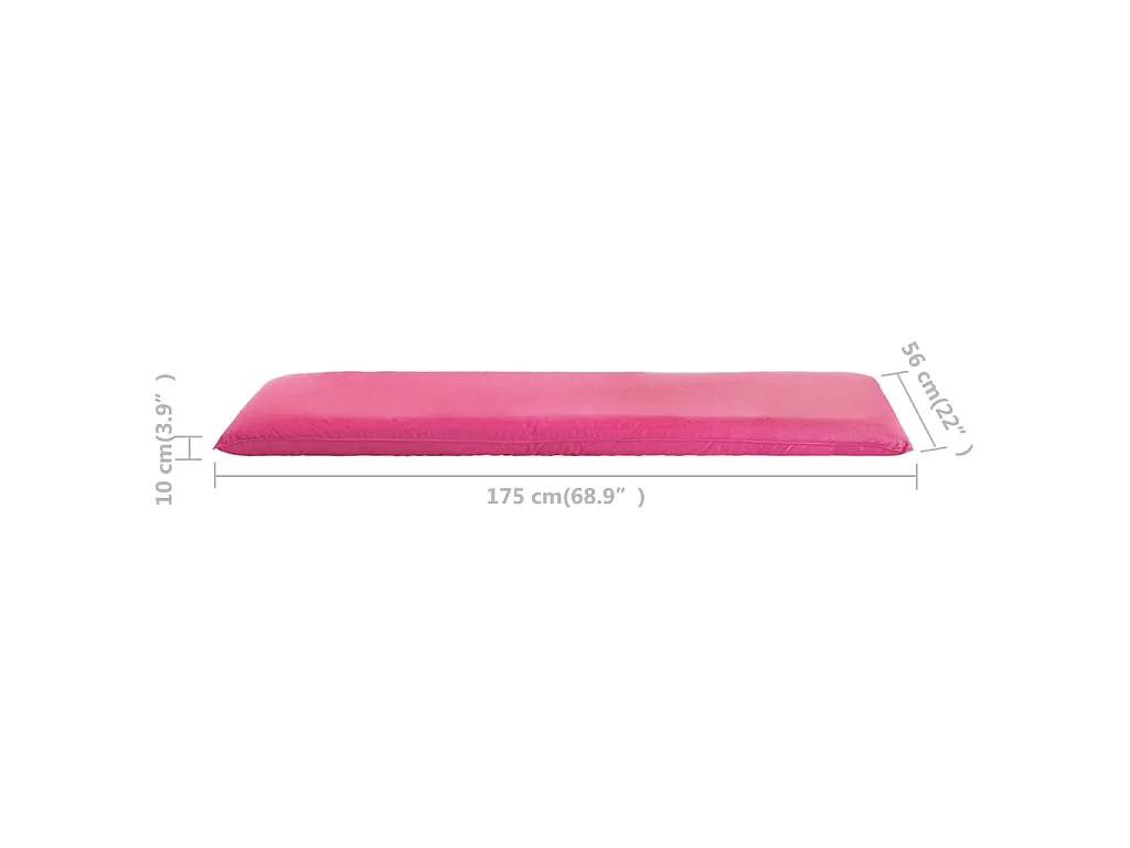 Chaise longue pliable Tissu Oxford Rose