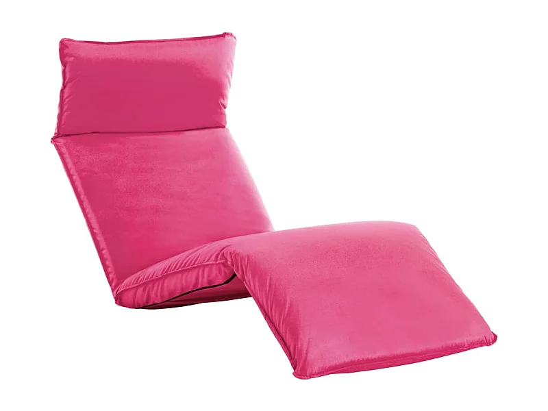 Espreguiçadeira dobrável tecido oxford rosa