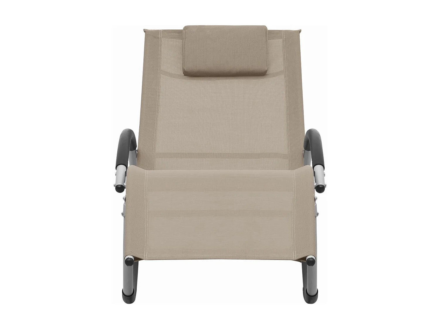 Ligbed met kussen textileen taupe