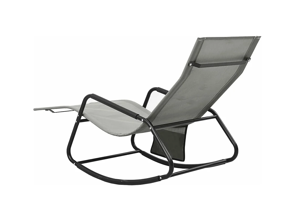 Ligbed staal en textileen grijs