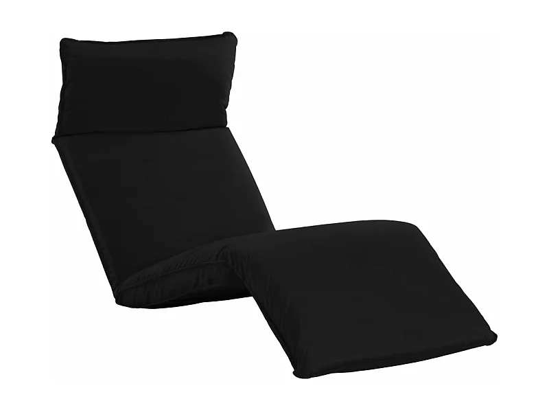 Chaise longue pliable Tissu Oxford Noir
