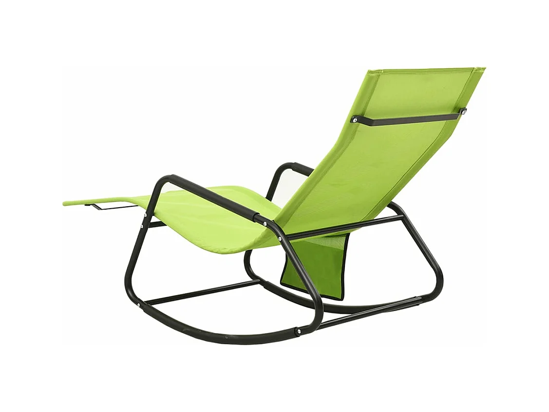 Sonnenliege Stahl und Textilene Grün