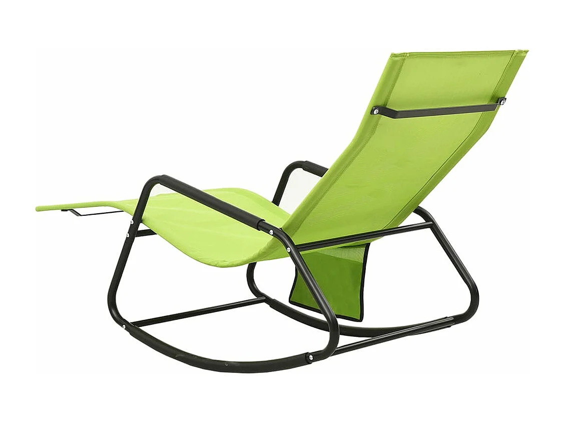 Sonnenliege Stahl und Textilene Grün
