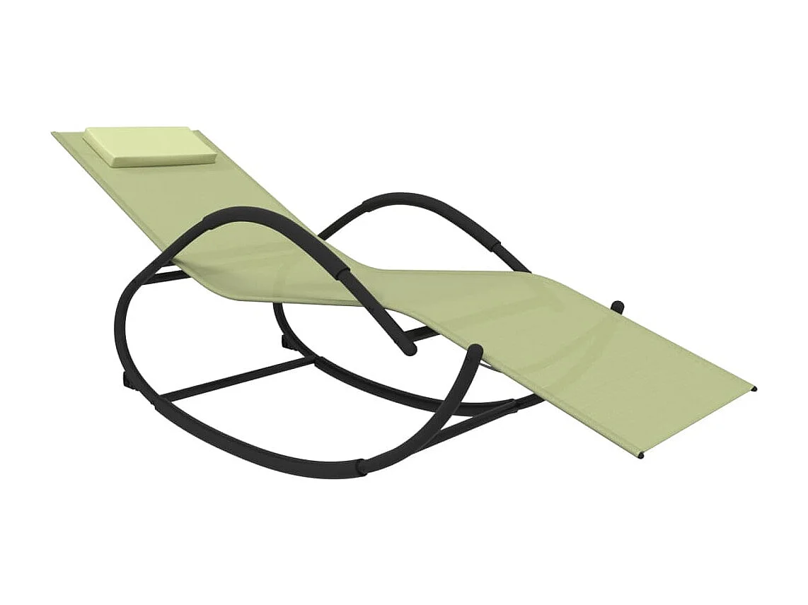 Schaukelliege Creme Stahl und Textilene