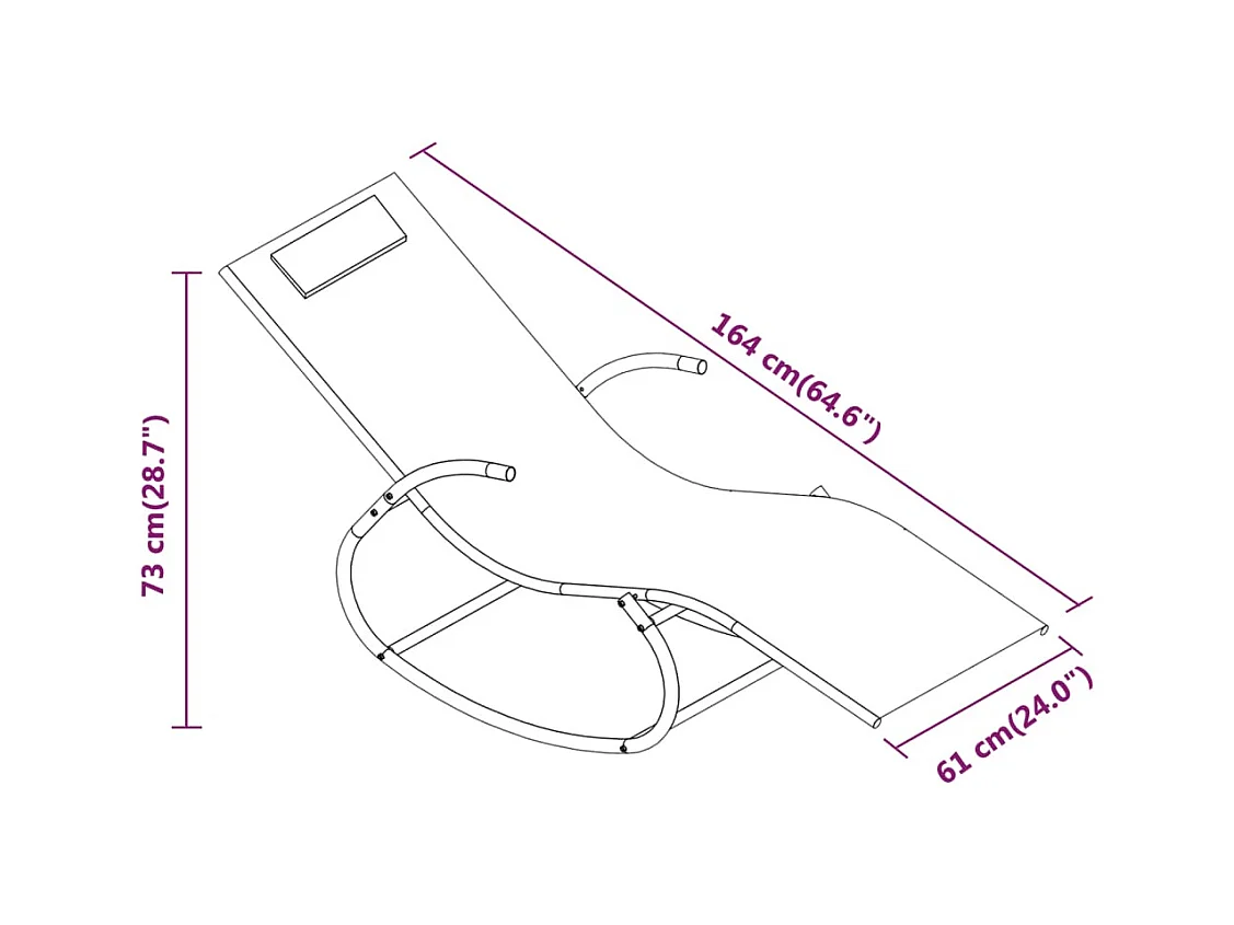 Schaukelliegen 2 Stk. Grün Stahl und Textilene