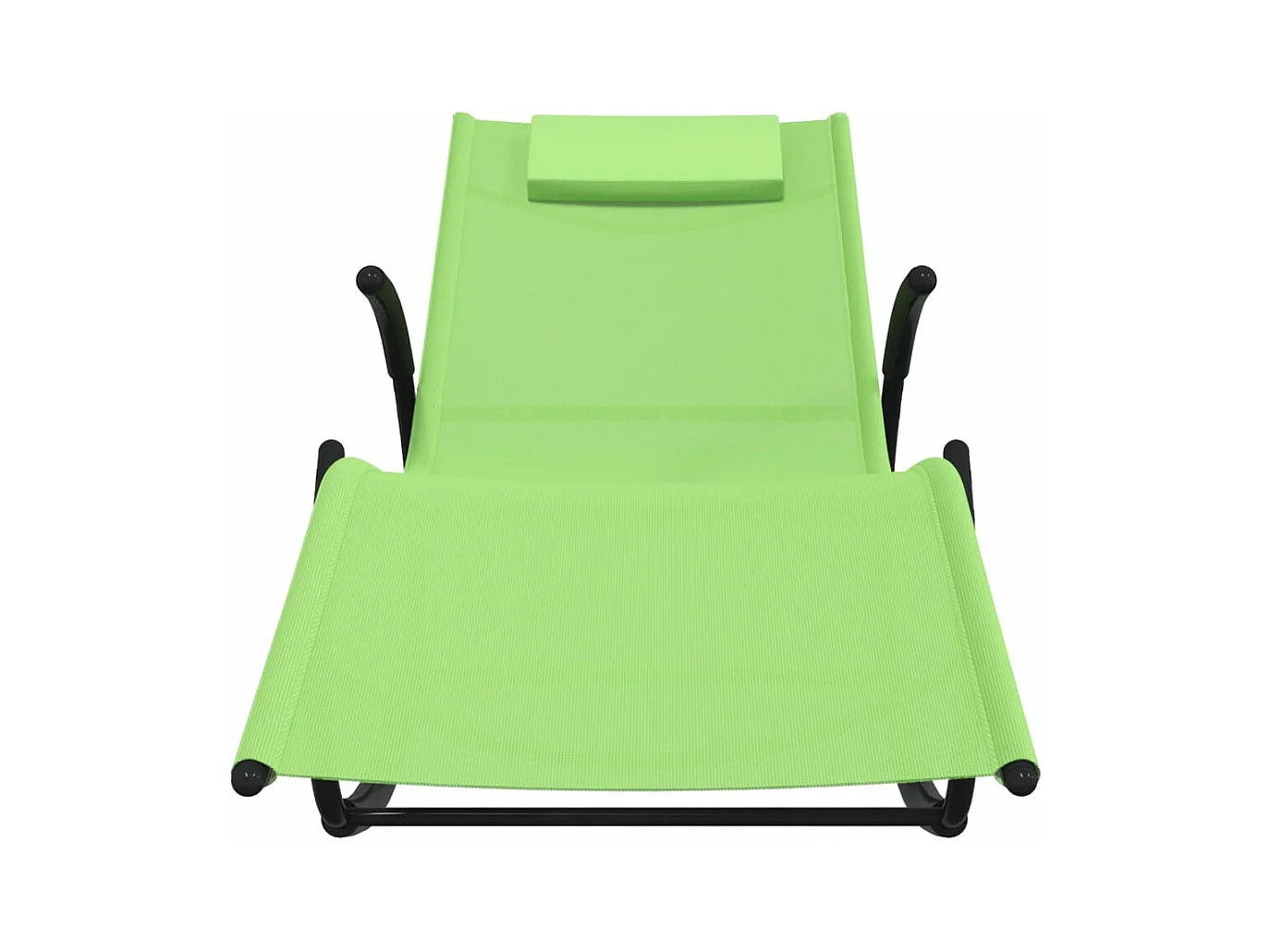 Schaukelliegen 2 Stk. Grün Stahl und Textilene