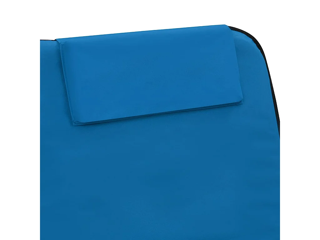 Tapis de plage pliables 2 pcs Acier et tissu Bleu