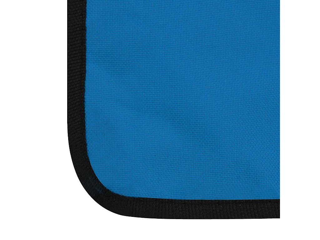 Tapis de plage pliables 2 pcs Acier et tissu Bleu