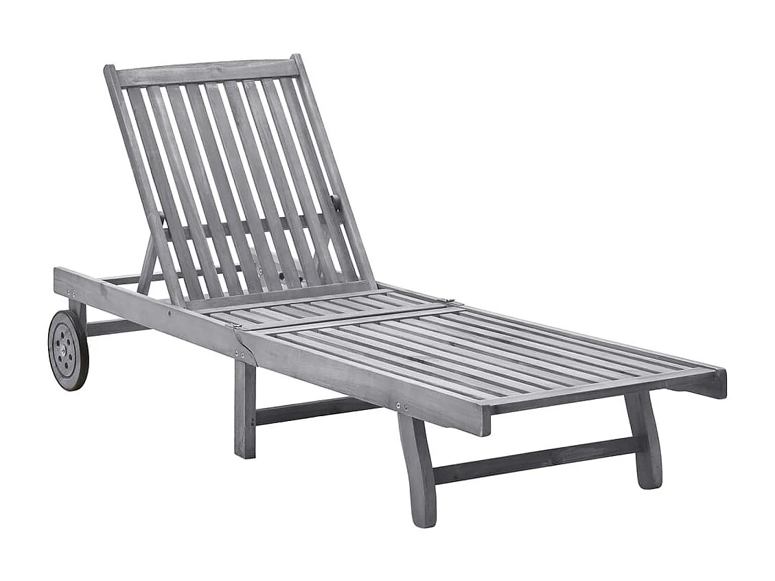 Chaise longue Bois d'acacia solide