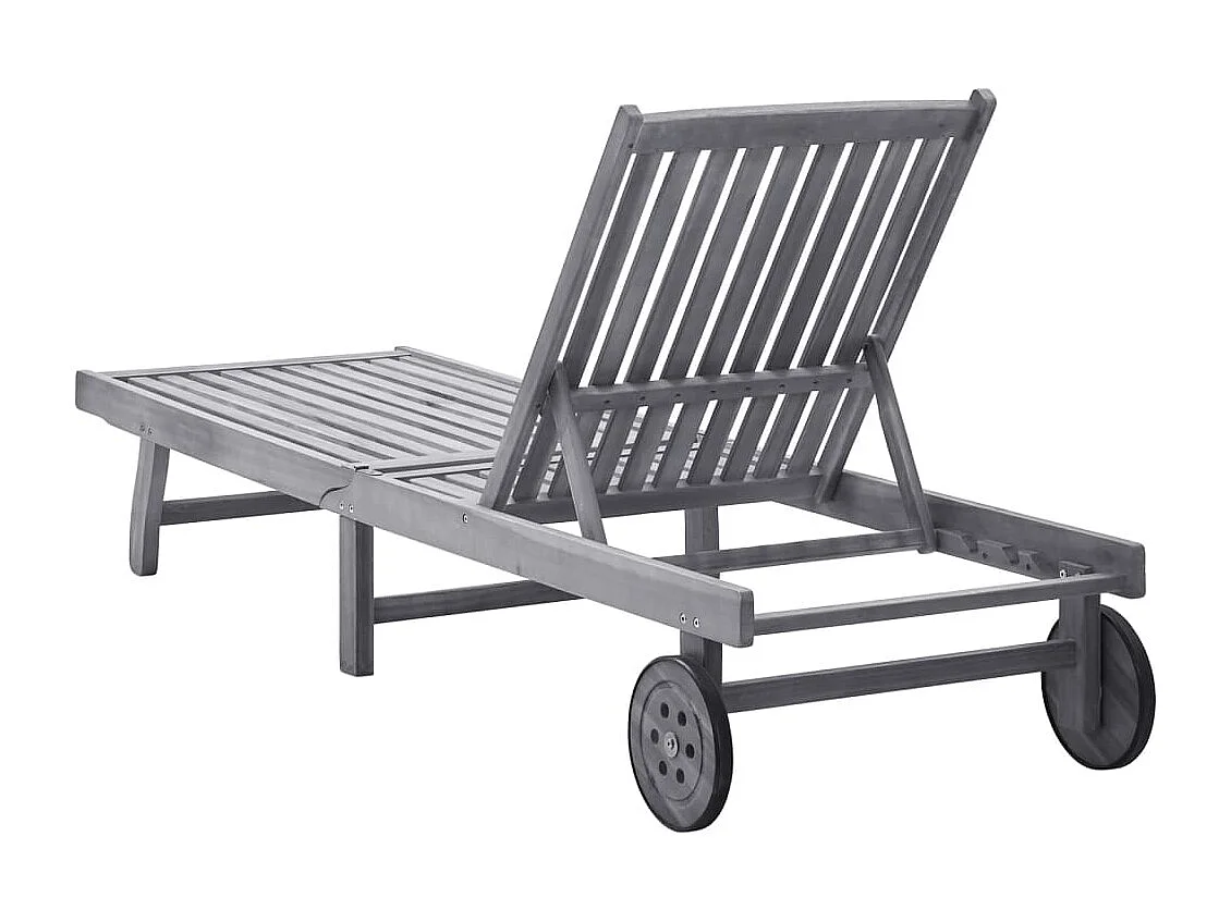 Chaise longue Bois d'acacia solide