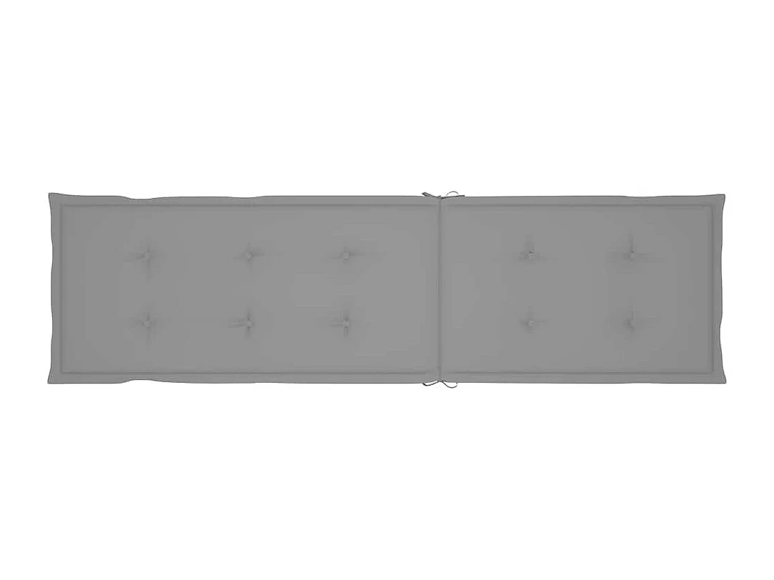 Chaise longue d'extérieur repose-pied et coussin Acacia solide