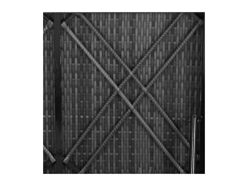 Chaise longue avec coussin Résine tressée Gris