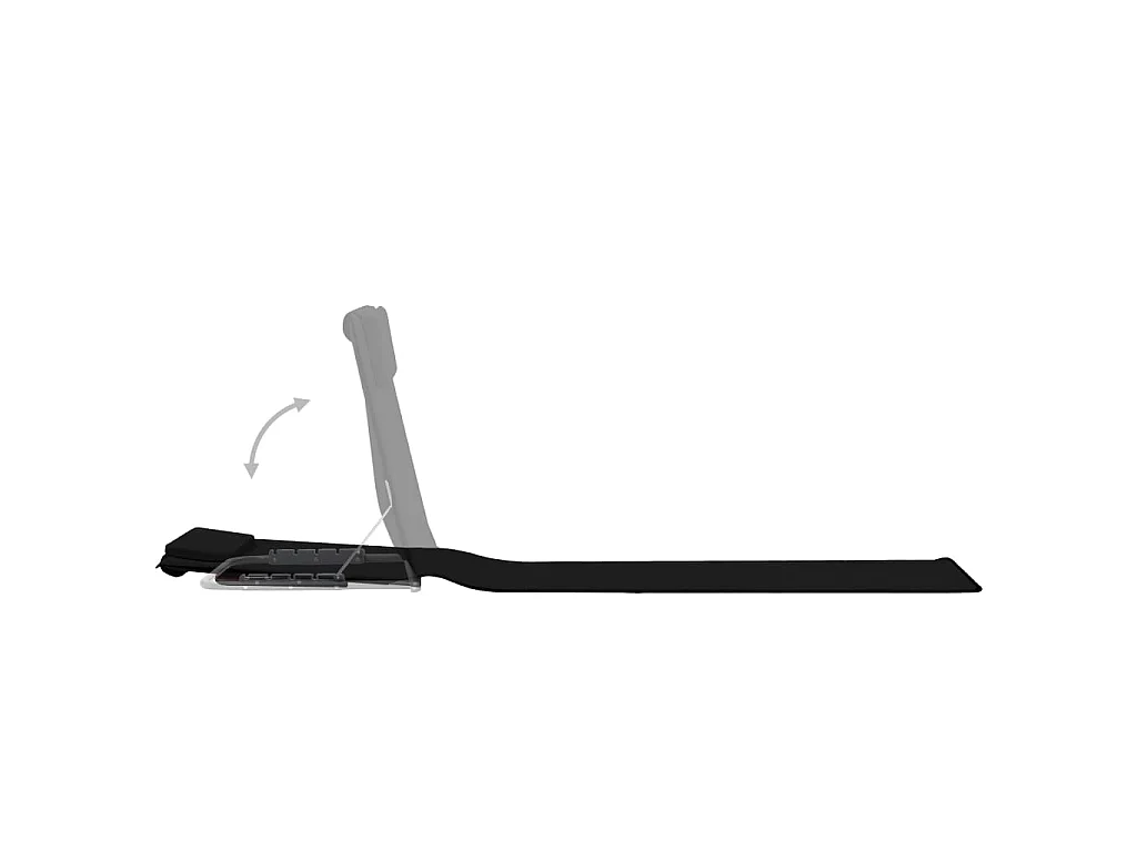 Klappbare Strandmatte 2 Stk. Stahl und Stoff Schwarz