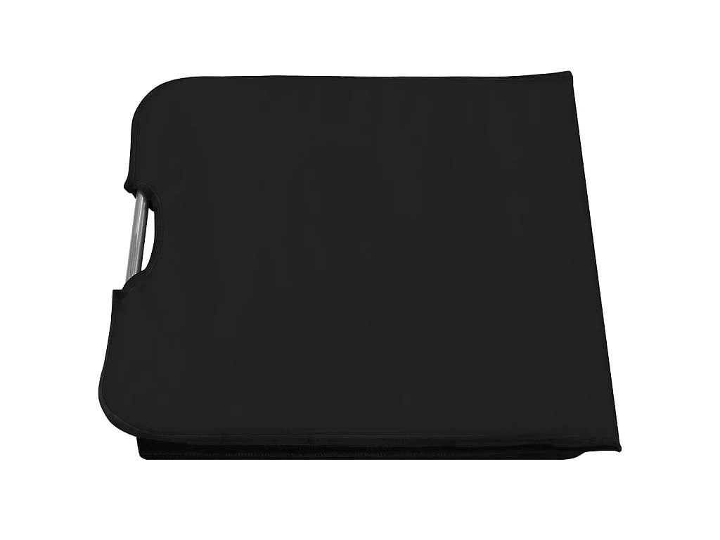 Klappbare Strandmatte 2 Stk. Stahl und Stoff Schwarz