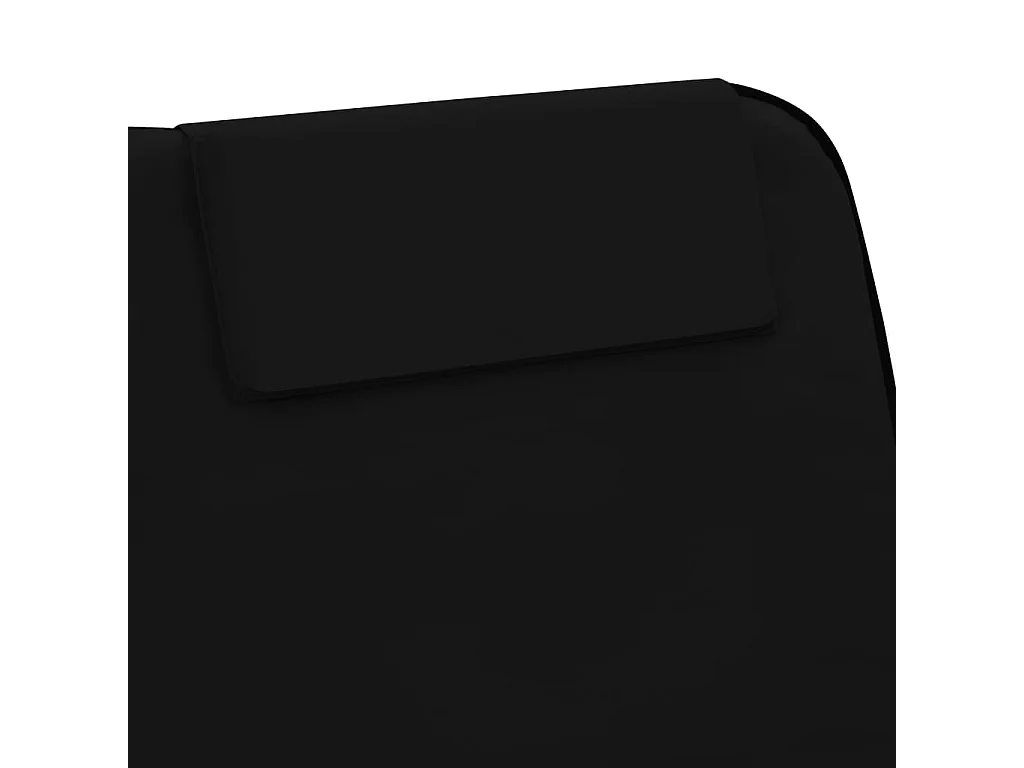 Klappbare Strandmatte 2 Stk. Stahl und Stoff Schwarz