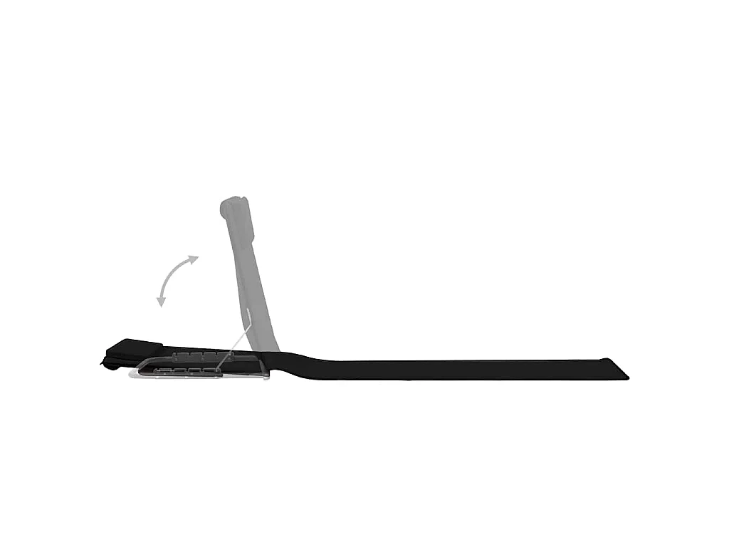 Klappbare Strandmatte 2 Stk. Stahl und Stoff Schwarz