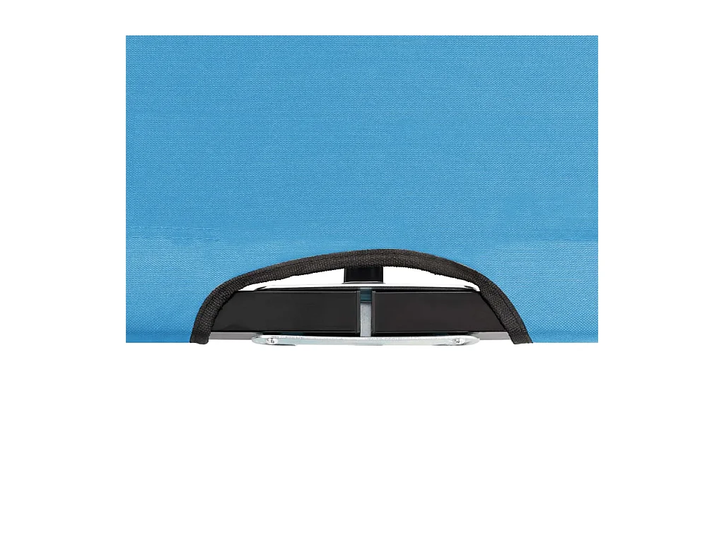 Chaise longue pliable 2 places bleu acier