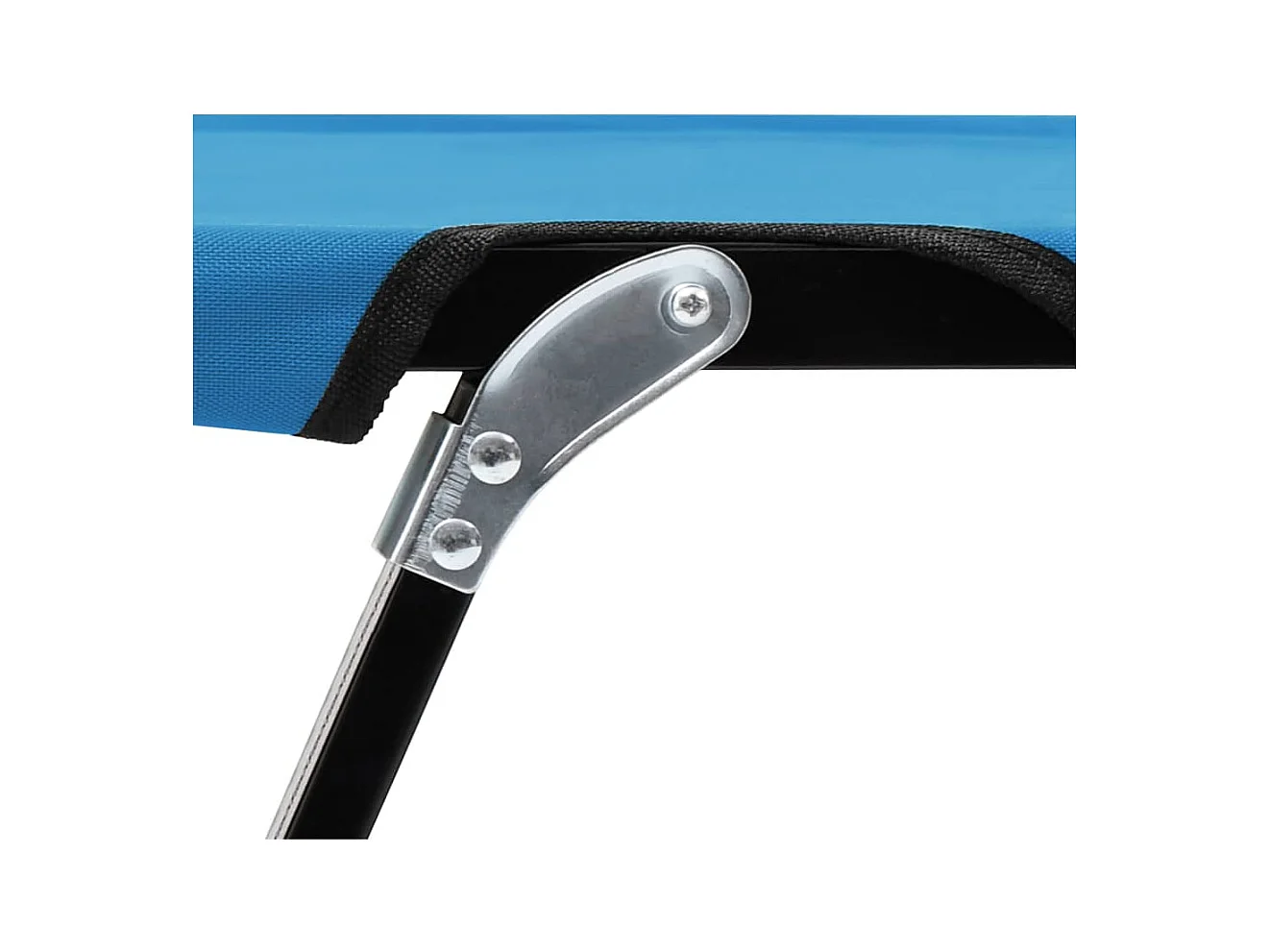 Chaise longue pliable 2 places bleu acier