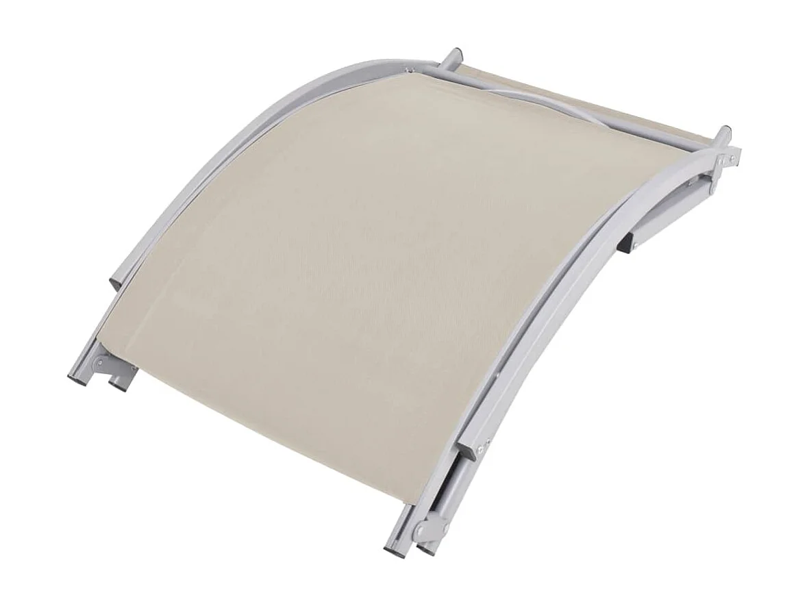 Chaises longues pliables lot de 2 Crème Textilène