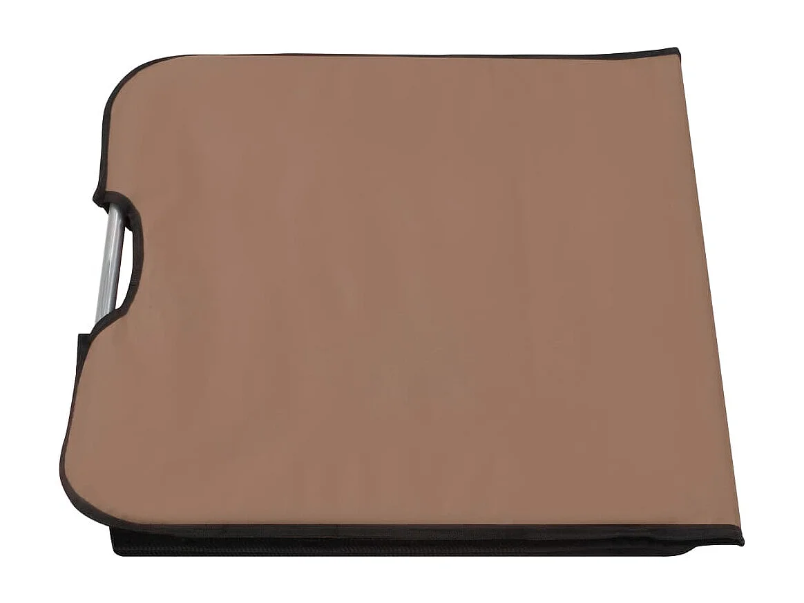 Klappbare Strandmatte 2 Stk. Stahl und Stoff Braun