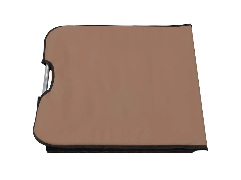 Klappbare Strandmatte 2 Stk. Stahl und Stoff Braun