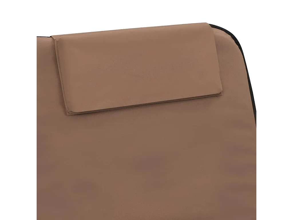 Klappbare Strandmatte 2 Stk. Stahl und Stoff Braun