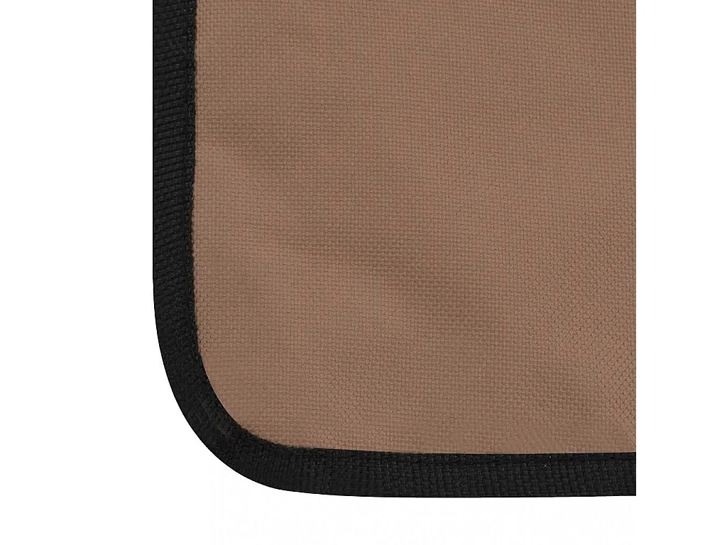 Klappbare Strandmatte 2 Stk. Stahl und Stoff Braun
