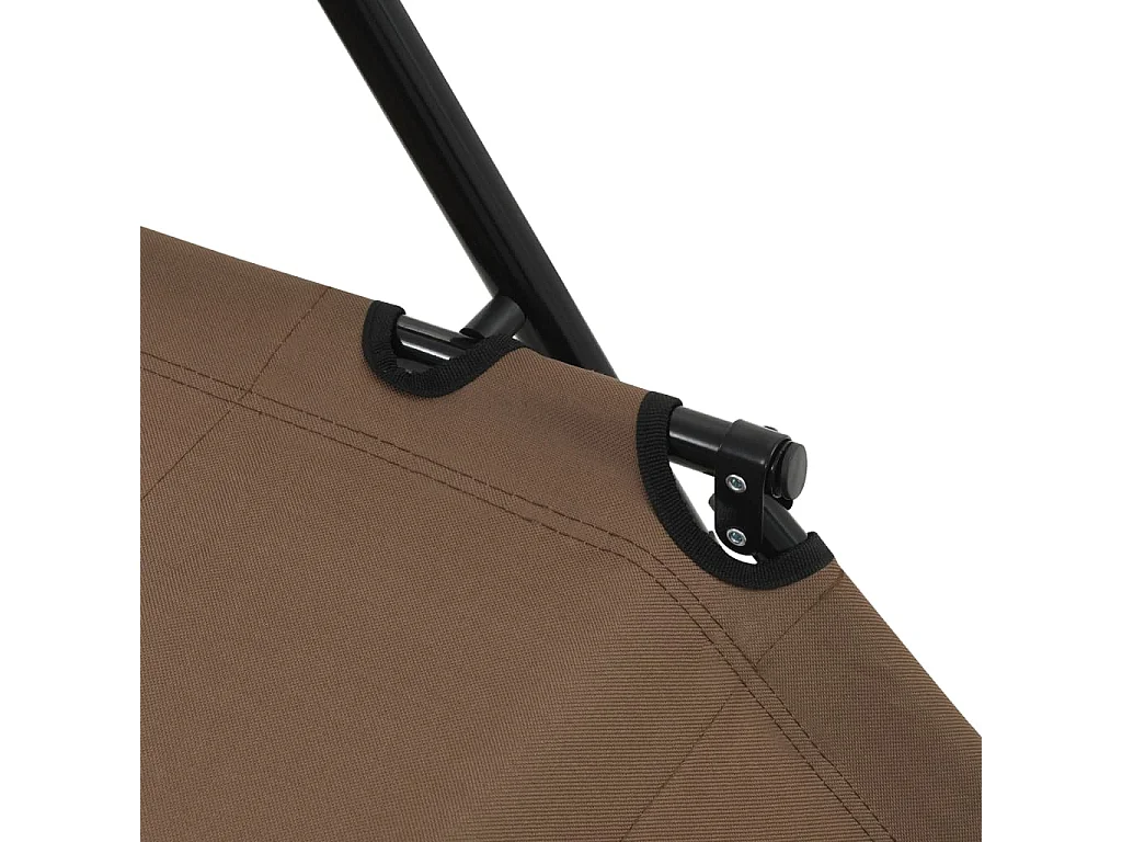 Chaises longues pliables 2 pcs avec repose-pied Acier Marron