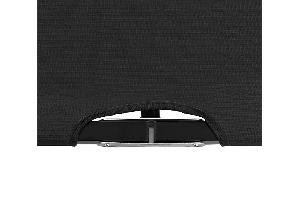 Chaise longue pliable 2 places noir Acier