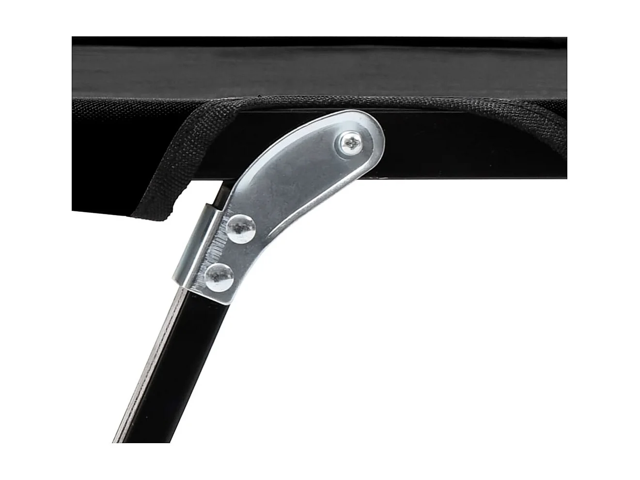 Chaise longue pliable 2 places noir Acier