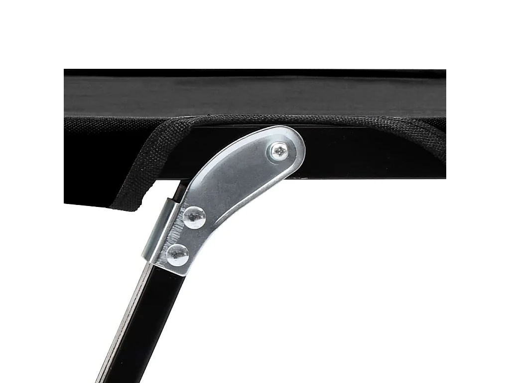 Doppelliege Klappbar Schwarz Stahl