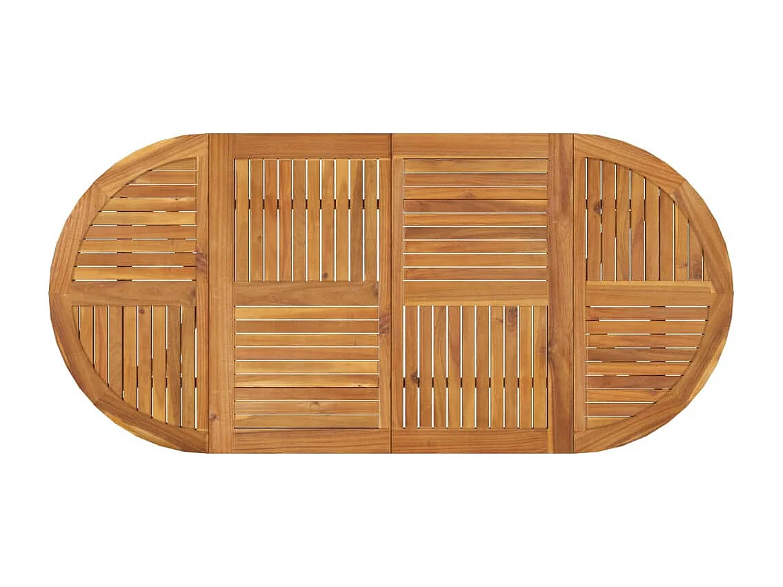 Mesa de jardín madera maciza de acacia 200x90x75 cm
