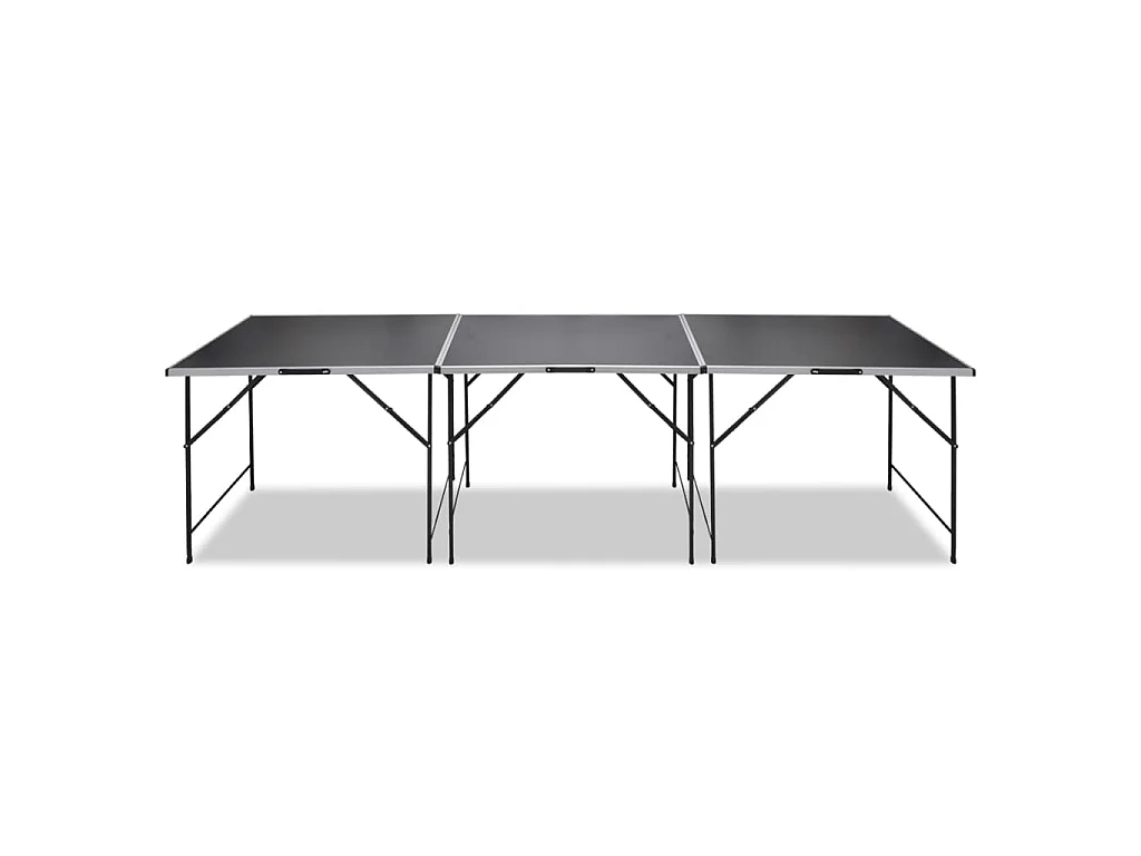 Mesas de campismo/trabalho 3 pcs dobráveis