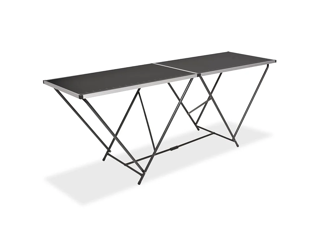 Table pliable de collage MDF et aluminium 200 x 60 x 78 cm