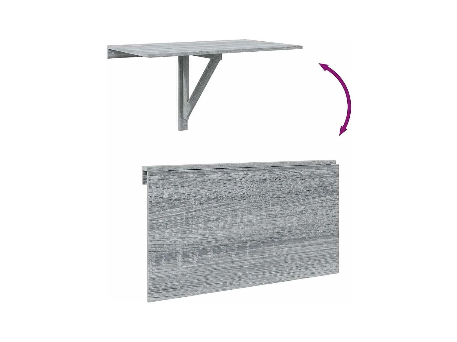 Wand-Klapptisch Grau Sonoma 100x60x56 cm Holzwerkstoff
