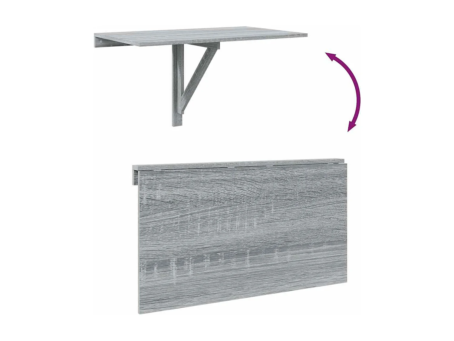 Wand-Klapptisch Grau Sonoma 100x60x56 cm Holzwerkstoff