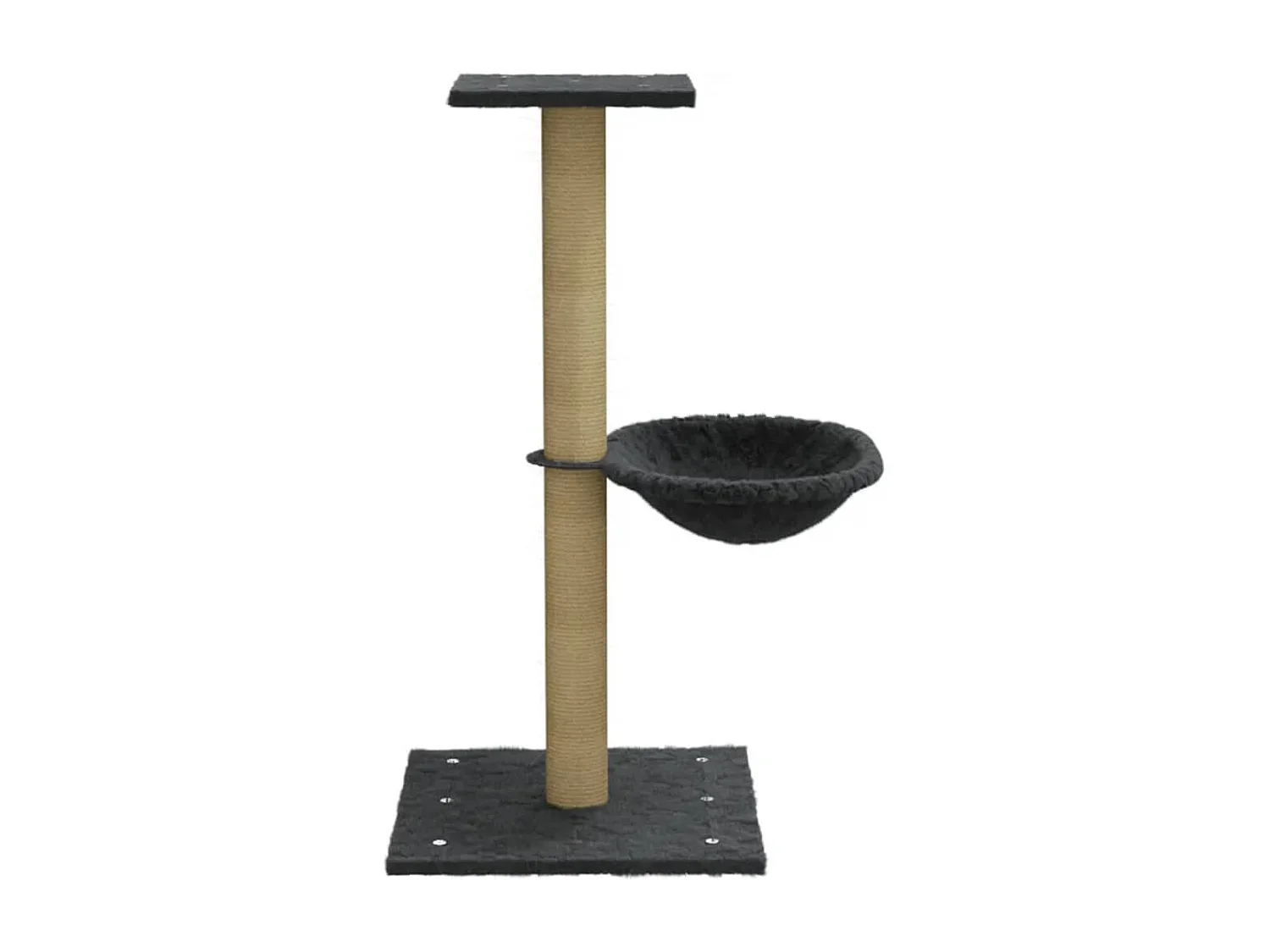 Arbre à chat avec griffoir en sisal Gris foncé 74 cm