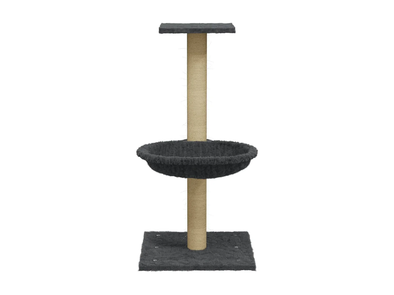 Árvore p/ gatos c/ poste arranhador sisal 74 cm cinzento-escuro