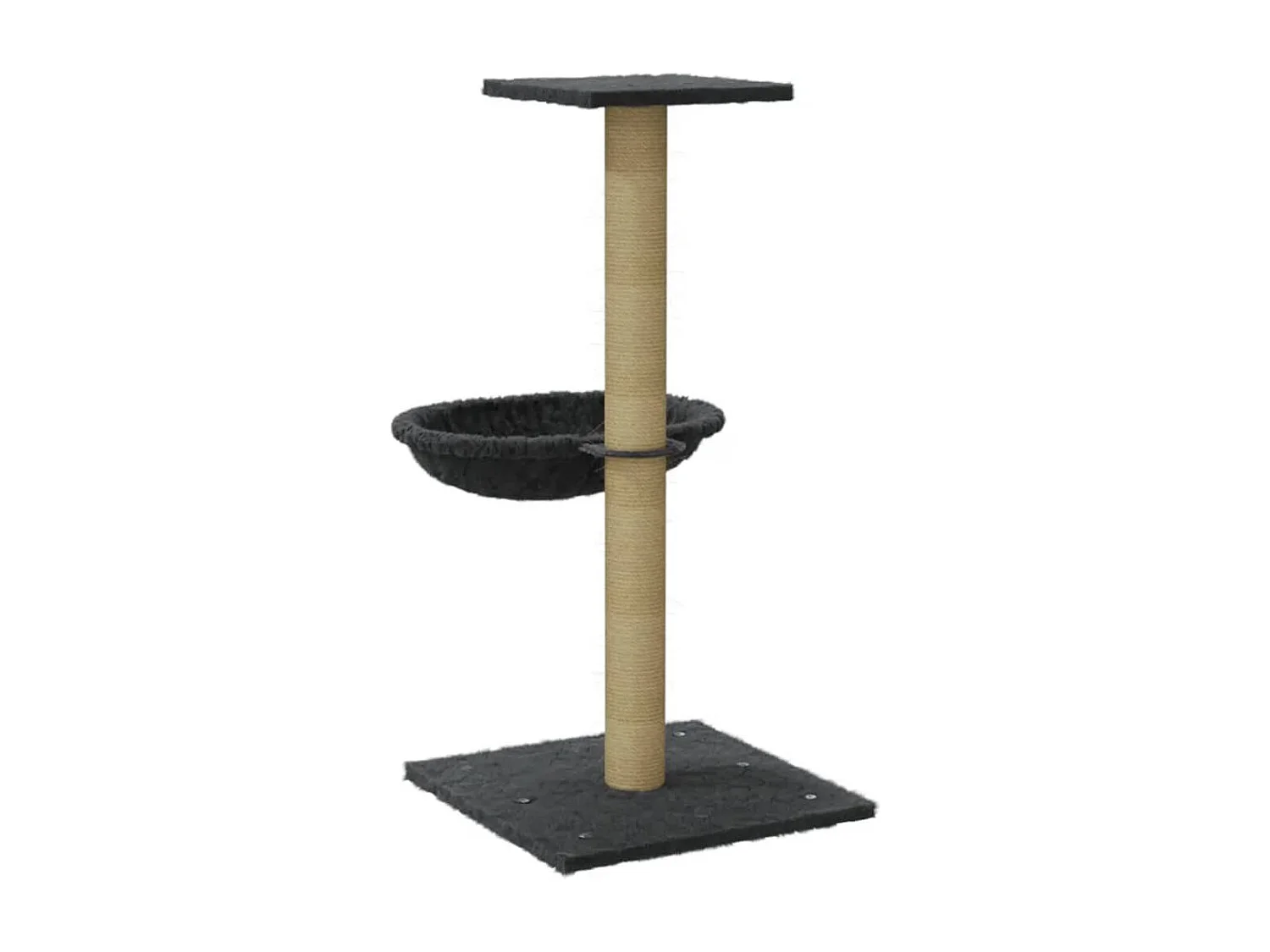 Árvore p/ gatos c/ poste arranhador sisal 74 cm cinzento-escuro
