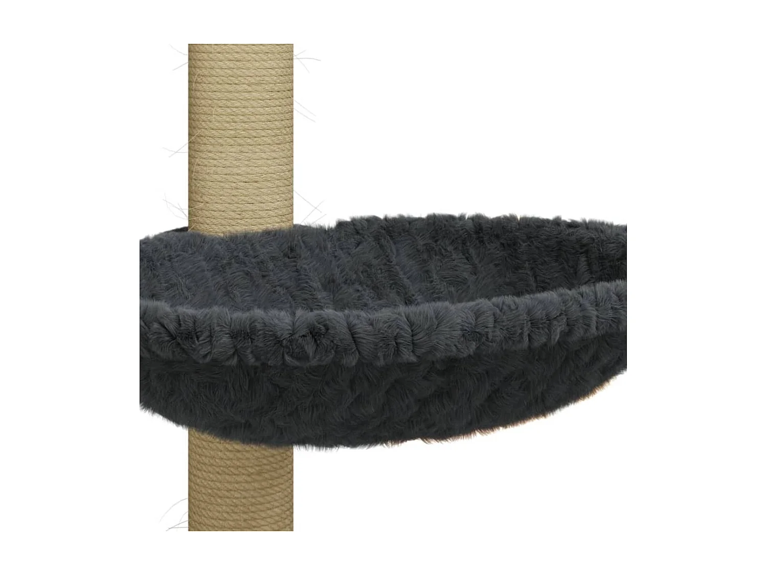 Árvore p/ gatos c/ poste arranhador sisal 74 cm cinzento-escuro