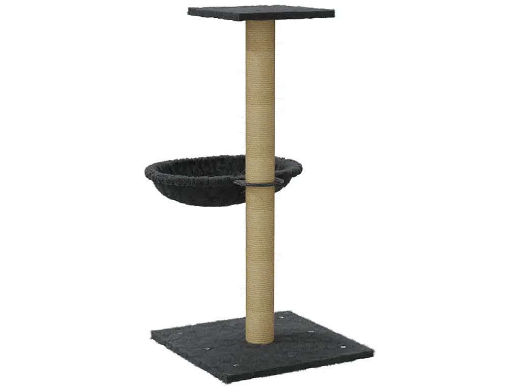 Kratzbaum mit Sisal-Kratzsäule Dunkelgrau 74 cm